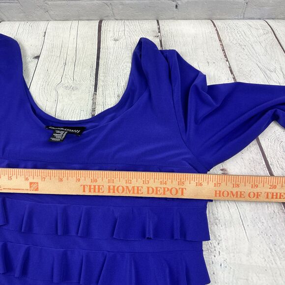 Frank Lyman purple frill layered dress‎ size US12 UK14 - Picture 7 of 8